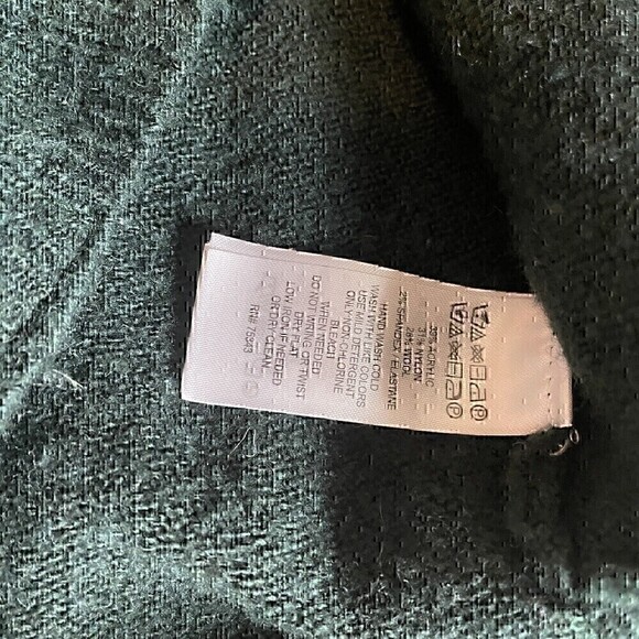 Max Studio Pullover, Long, Snap Sides, Hunter Green, Mock Neck, Nubby Knit, Sm - Picture 4 of 7